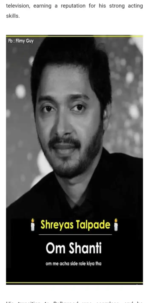 Shreyas Talpade Responds to Death Hoax